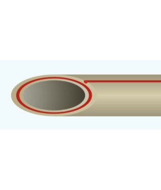На фото Труба HOTFIBRE PP-RCT/PP-RCT+GF/ PP-RCT/PP-R PN16 SDR 7,4 (S 3,2)